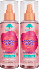 Tree Hut Moroccan Rose Fragrance Mist, Refreshing Body Spray & Body Mist with Essential Oils, Light Sheer Floral Scent for Women, Perfect for Everyday Wear & Scent Layering, 6 fl oz (Pack of 2)